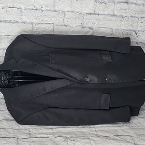 Chaps Black Suede‎ Men's Blazer Jacket 46R